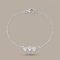 Sacred Hearts of the Holy Family Bracelet in Sterling Silver