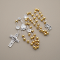 Handmade Alloy Gold Prayer Beads with Jesus Shepherd Crucifix Rosary