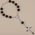 Handmade Beaded Cross Bracelet Pocket Rosary