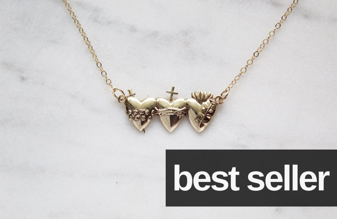 Sacred Hearts of the Holy Family Necklace