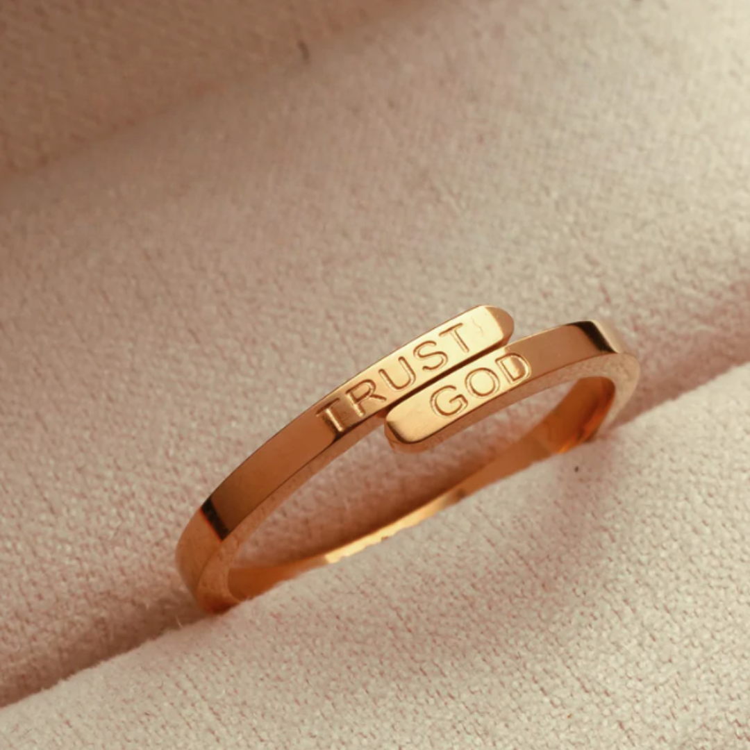Trust God Adjustable Ring
