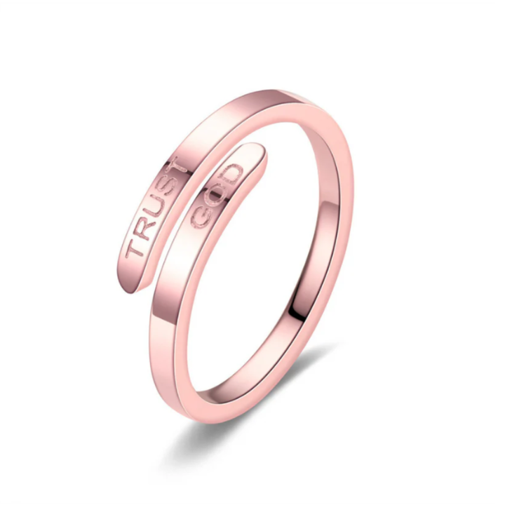 Trust God Adjustable Ring