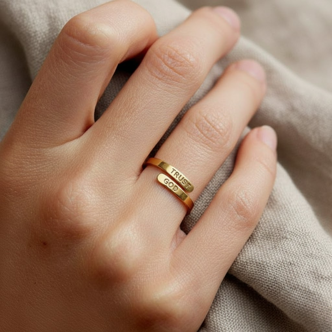 Trust God Adjustable Ring