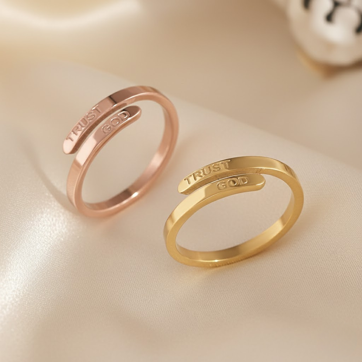 Trust God Adjustable Ring