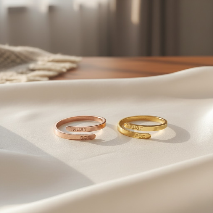 Trust God Adjustable Ring