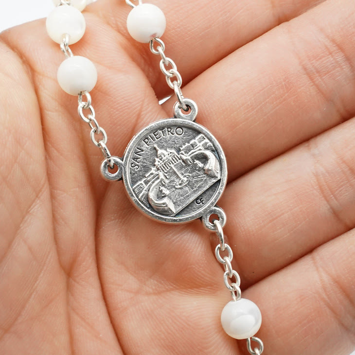 The Four Temples of Christ Mother-of-Pearl Rosary