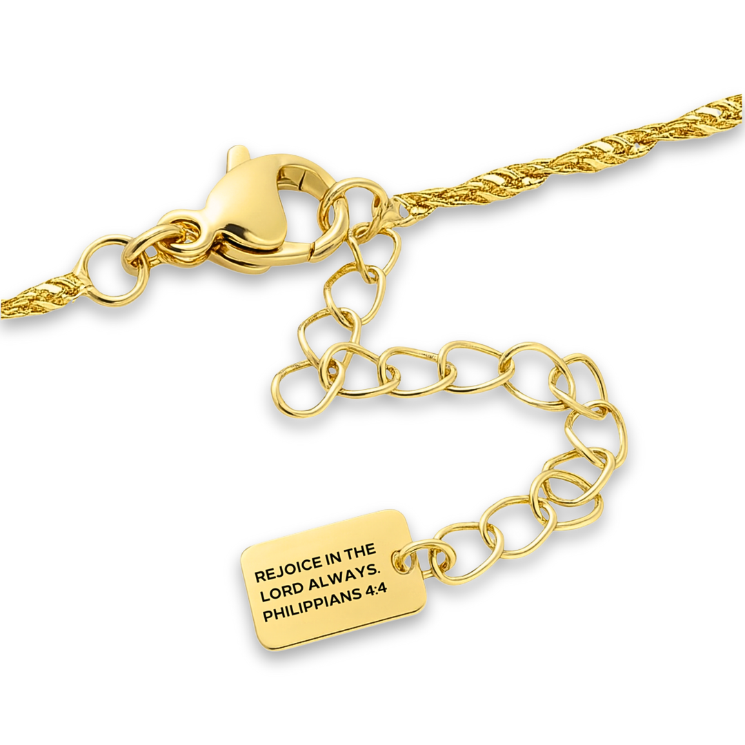 Faith Moves Mountains Necklace in Gold and Silver