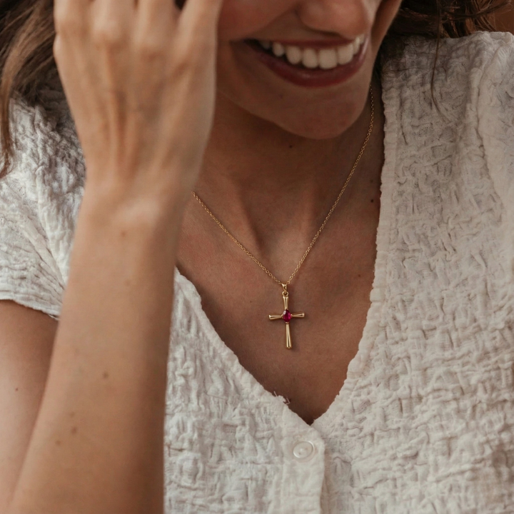 Birthstone Faith Necklace