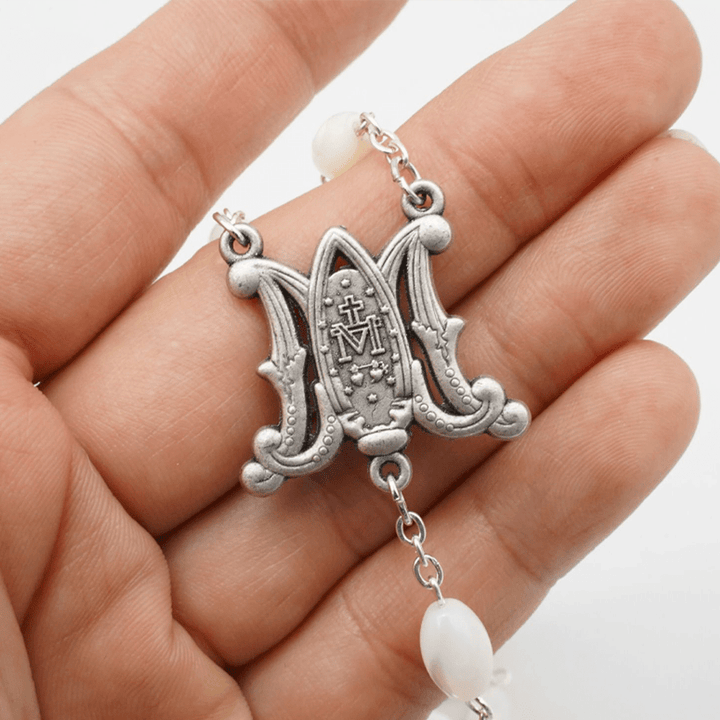 Blessed Virgin Mary Catholic Mother-of-Pearl Rosary