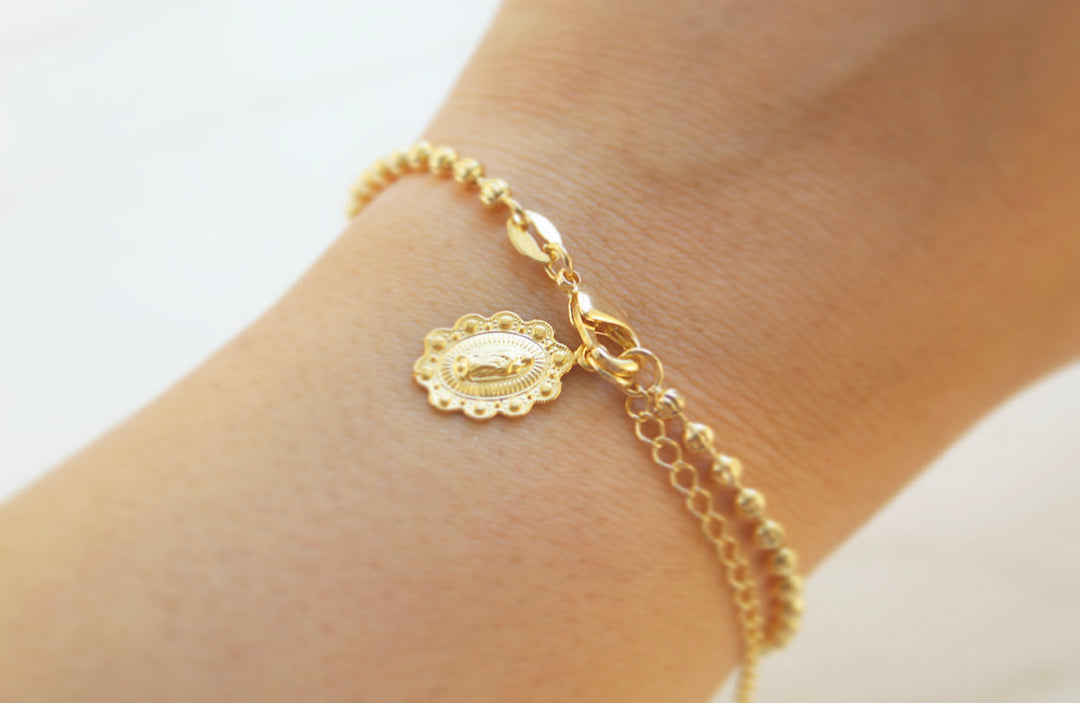 Our Lady of Guadalupe Scalloped Bracelet