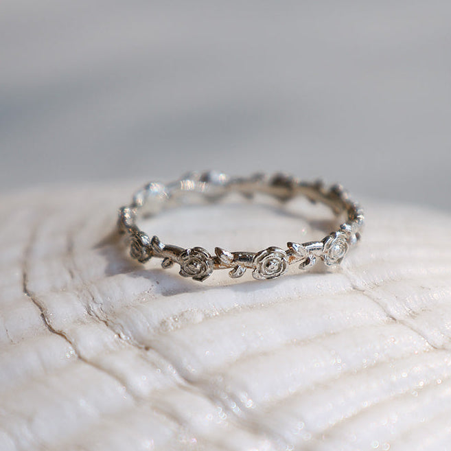 Mystical Rose Ring in Sterling Silver