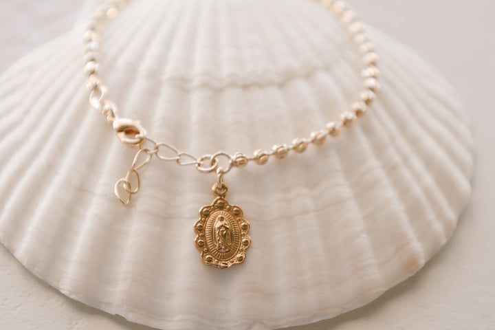 Our Lady of Guadalupe Scalloped Bracelet