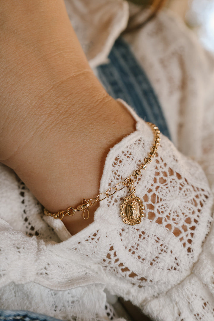 Our Lady of Guadalupe Scalloped Bracelet