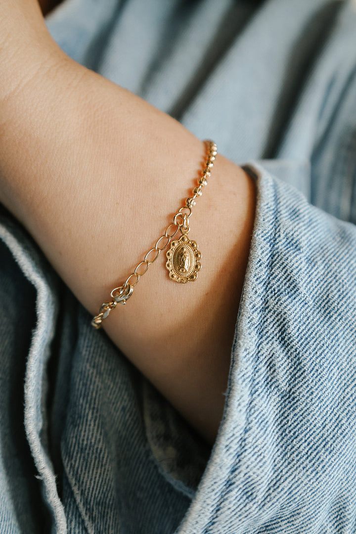 Our Lady of Guadalupe Scalloped Bracelet