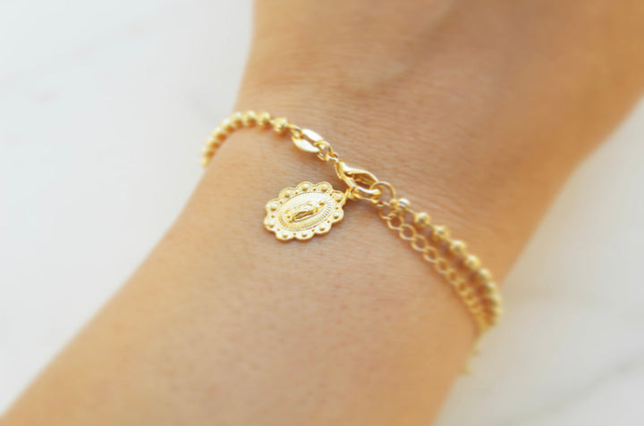 Our Lady of Guadalupe Scalloped Bracelet