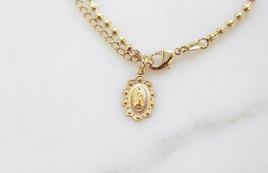 Our Lady of Guadalupe Scalloped Bracelet