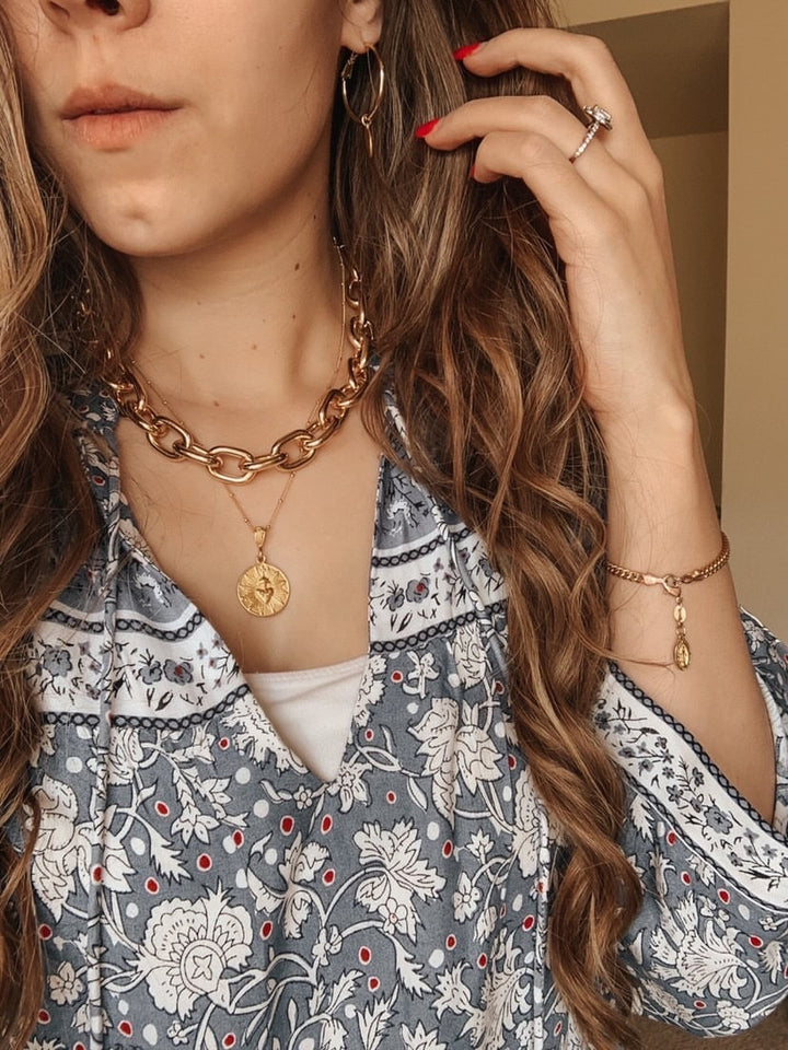 Most Sacred Heart Coin Necklace