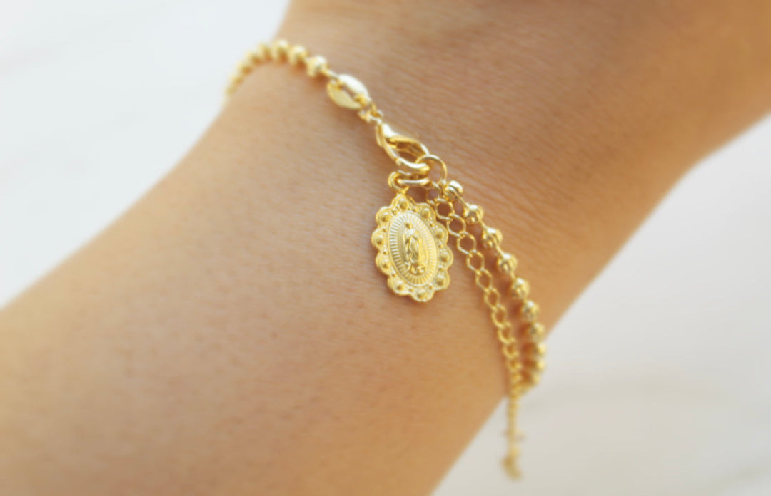 Our Lady of Guadalupe Scalloped Bracelet