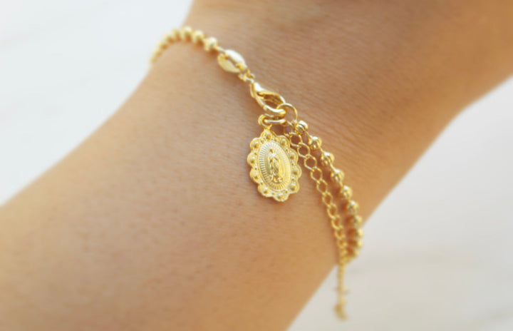 Our Lady of Guadalupe Scalloped Bracelet