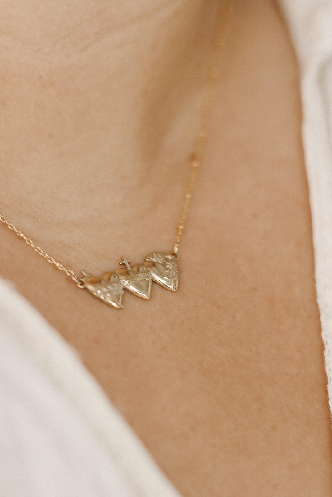 Sacred Hearts of the Holy Family Necklace