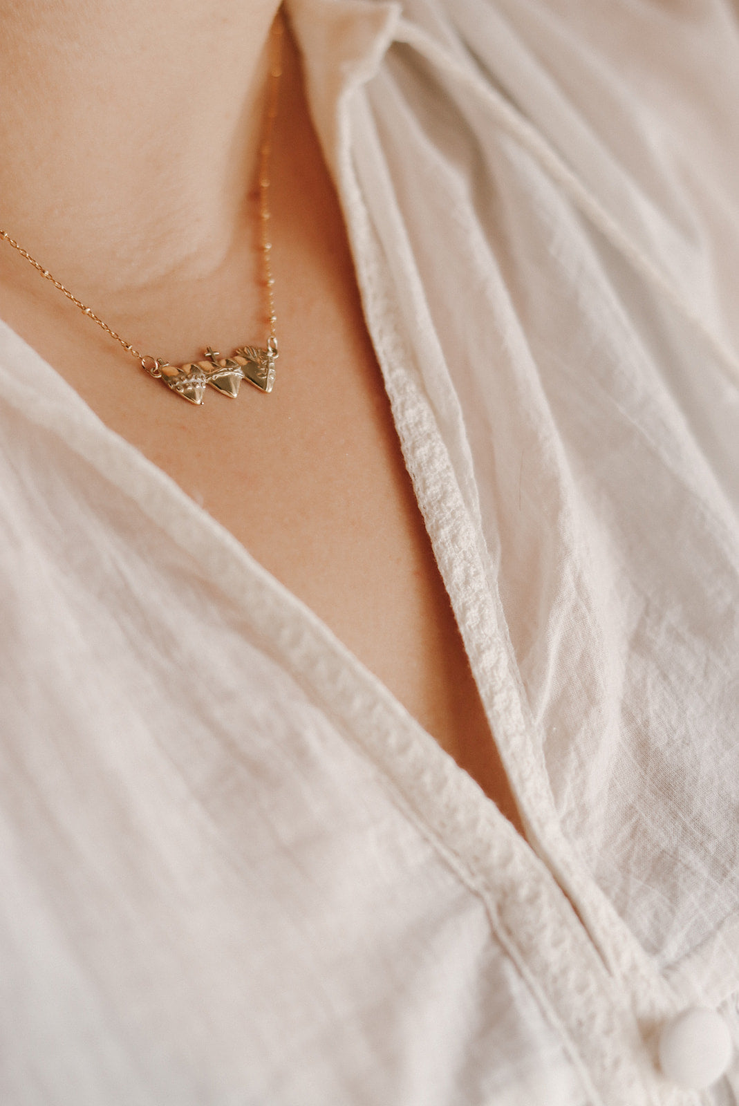 Sacred Hearts of the Holy Family Necklace