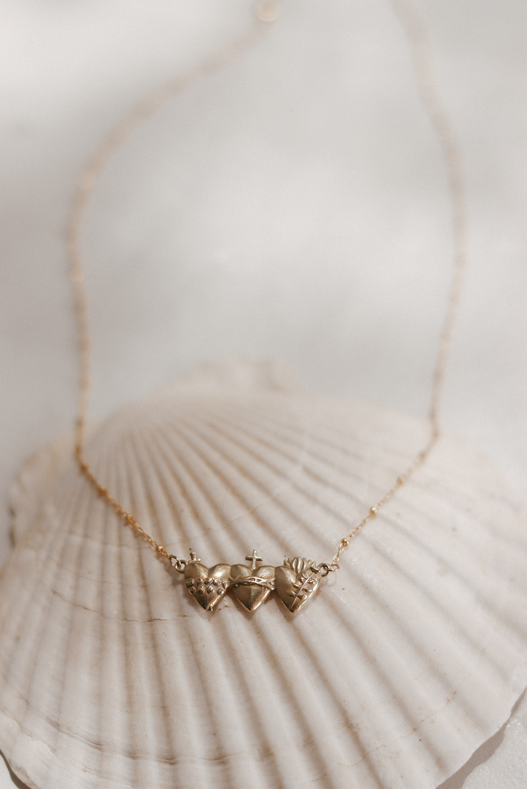 Sacred Hearts of the Holy Family Necklace