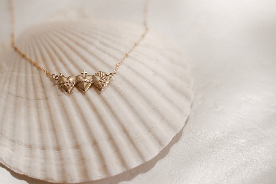 Sacred Hearts of the Holy Family Necklace
