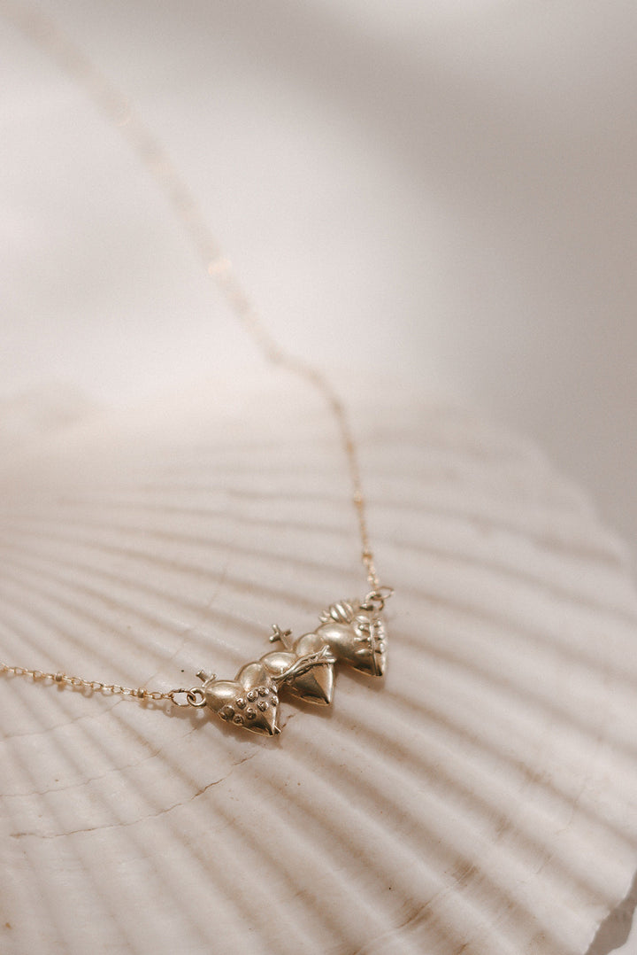 Sacred Hearts of the Holy Family Necklace