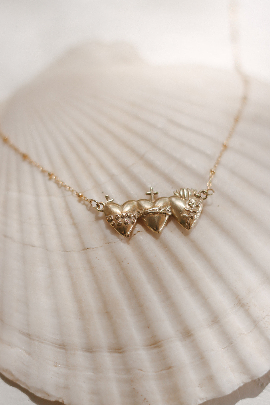 Sacred Hearts of the Holy Family Necklace