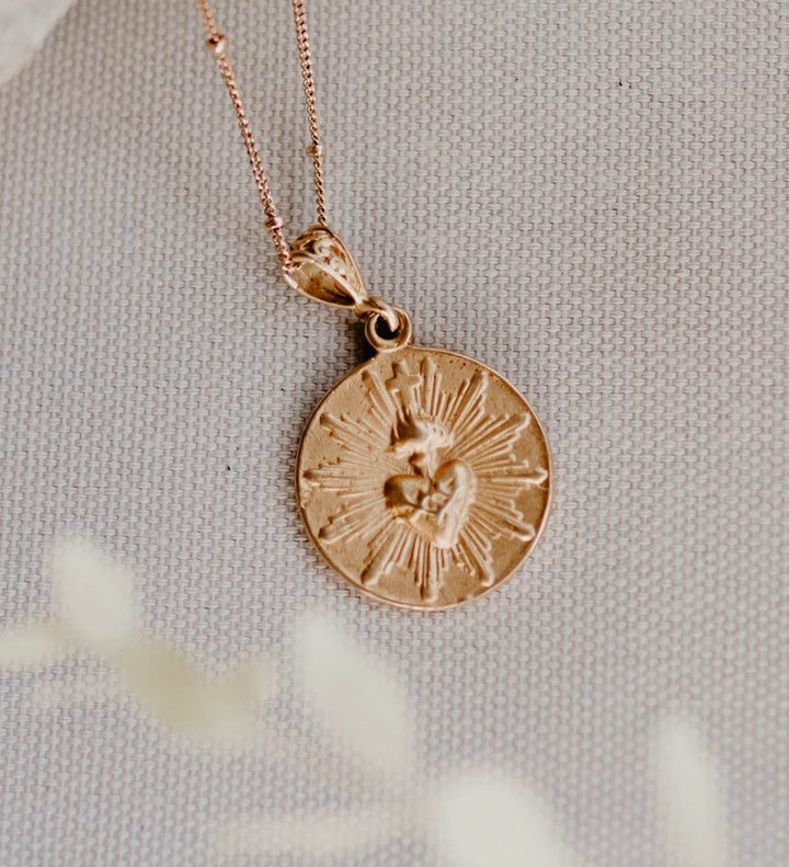 Most Sacred Heart Coin Necklace