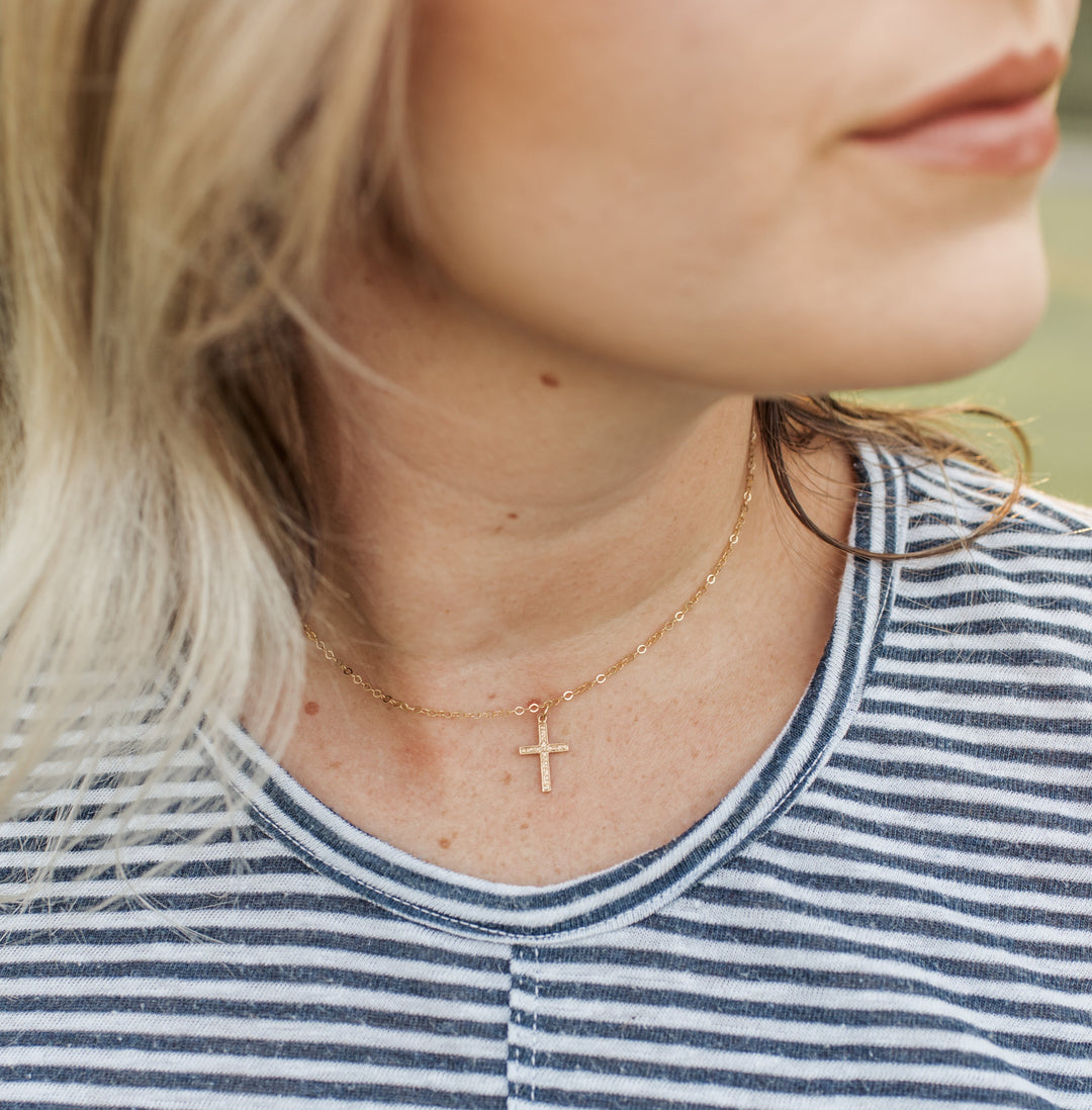 Floral Cross Necklace
