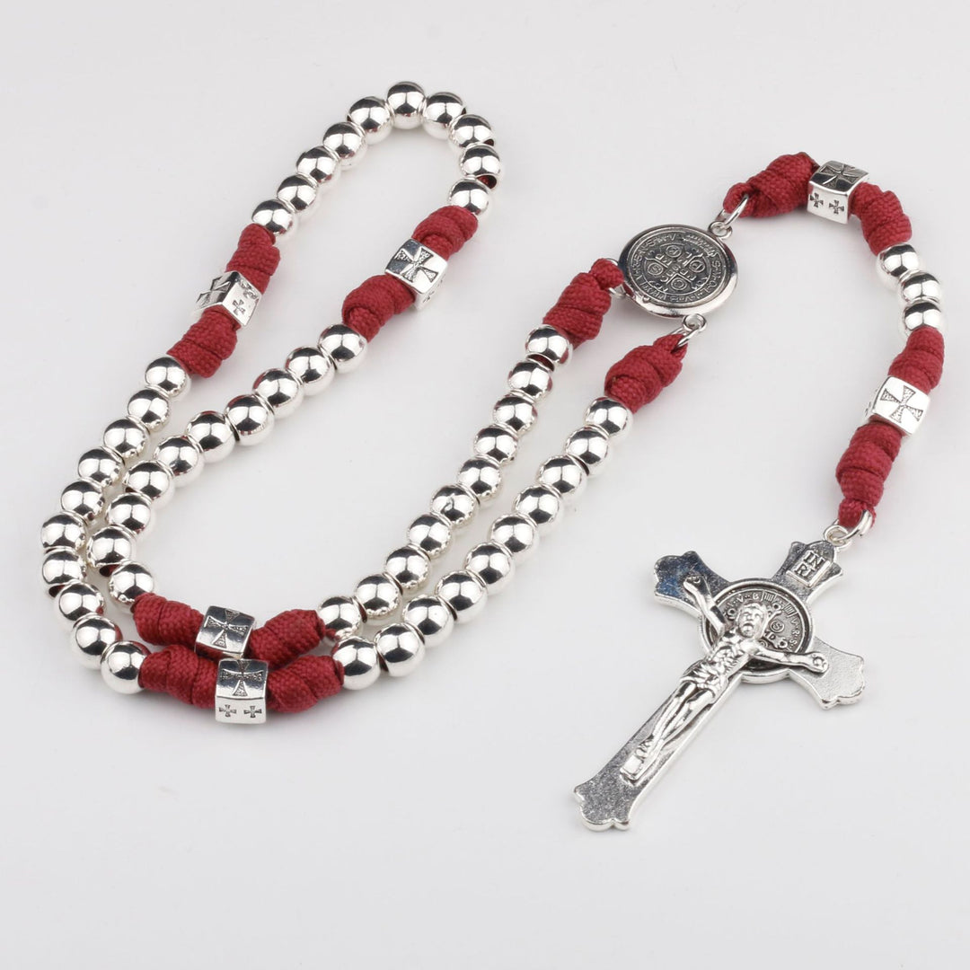 Four-Leaf Clover Crucifix Paracord Rosary