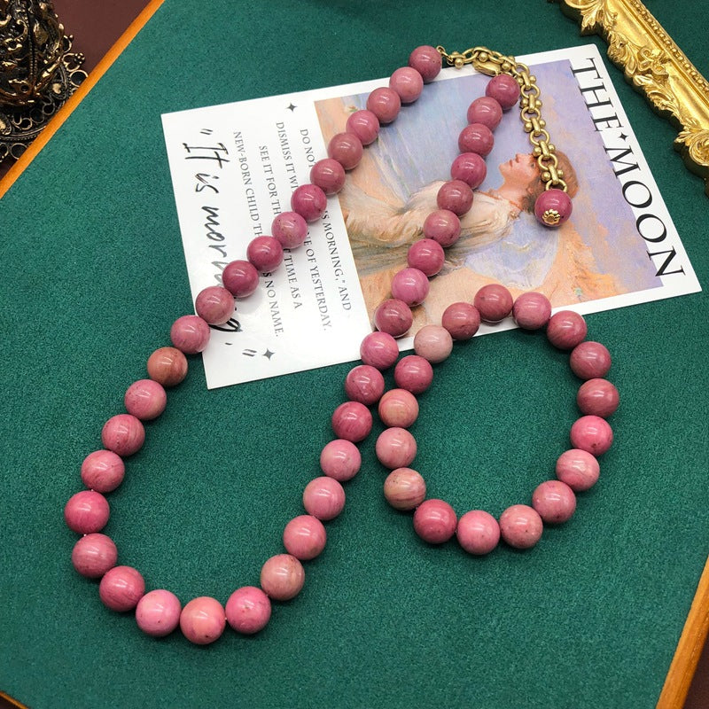 Natural Matte Sandstone Faith Rosary with Bronze Crucifix & Our Lady