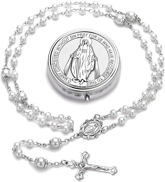 Enamel Holy Spirit Catholic Rosary