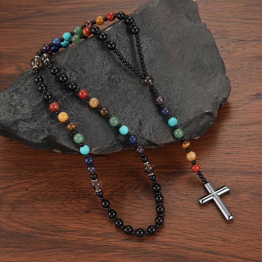 Handmade Rosary with Pink Round Beads & Crucifix, A Floral Tribute to the Sacred Heart