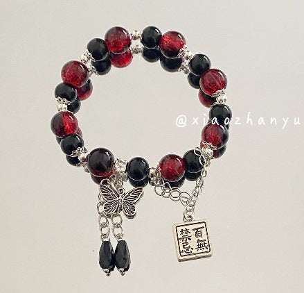 Handmade Grey Blue Rosary with Miraculous Medal