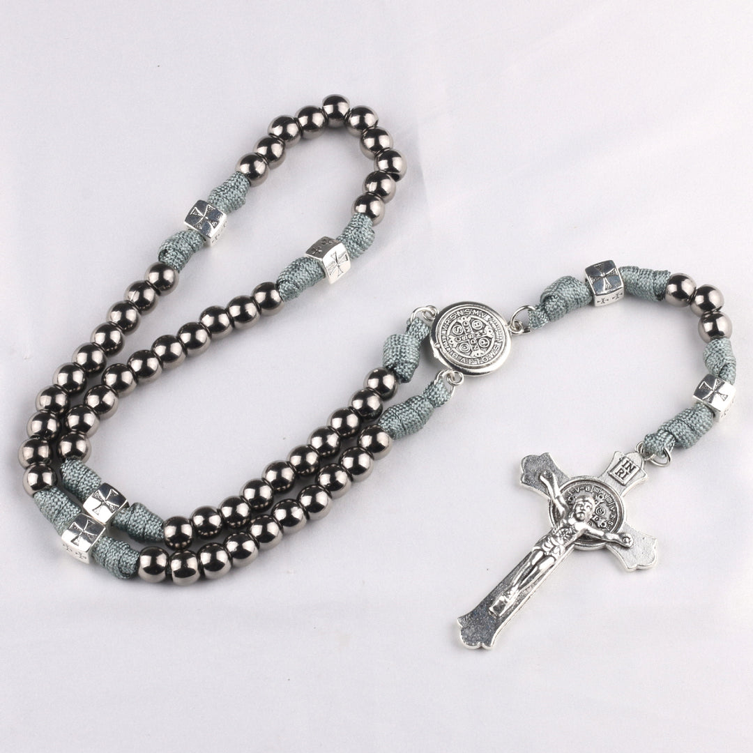 Four-Leaf Clover Crucifix Paracord Rosary