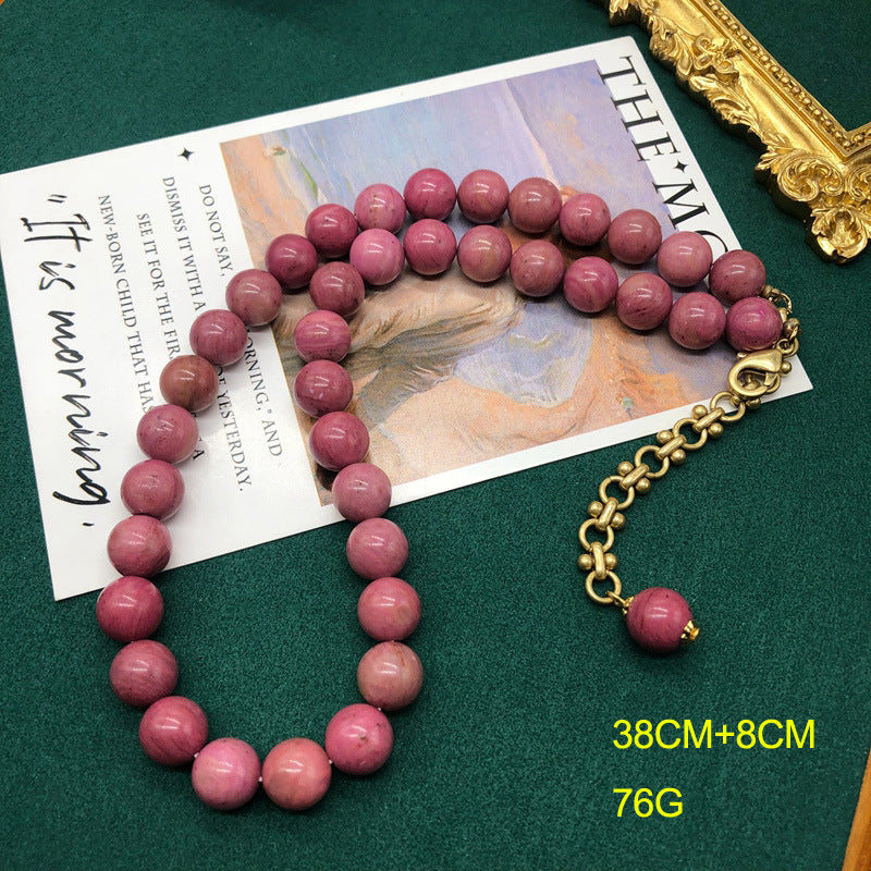 Natural Matte Sandstone Faith Rosary with Bronze Crucifix & Our Lady
