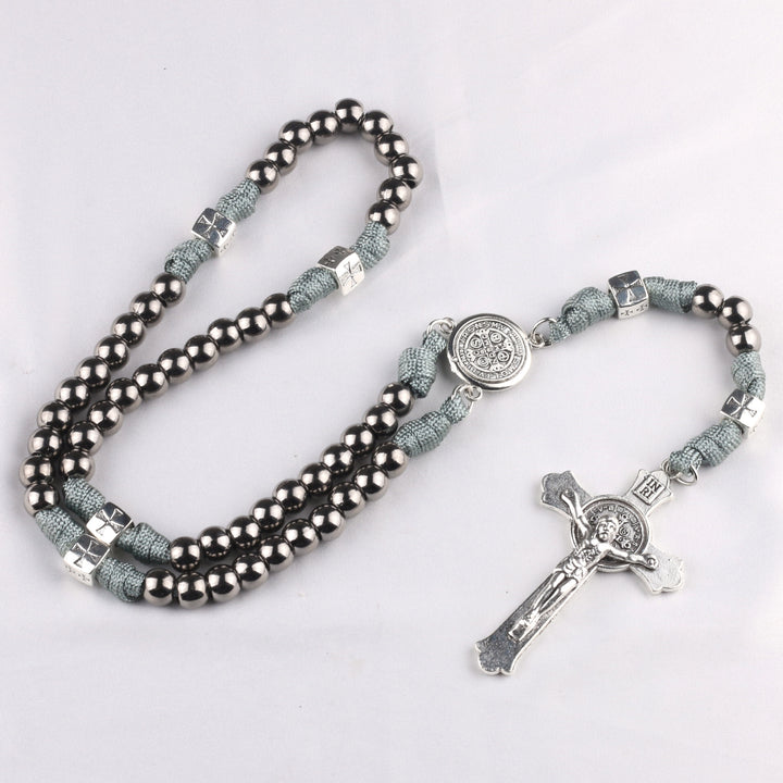 Four-Leaf Clover Crucifix Paracord Rosary