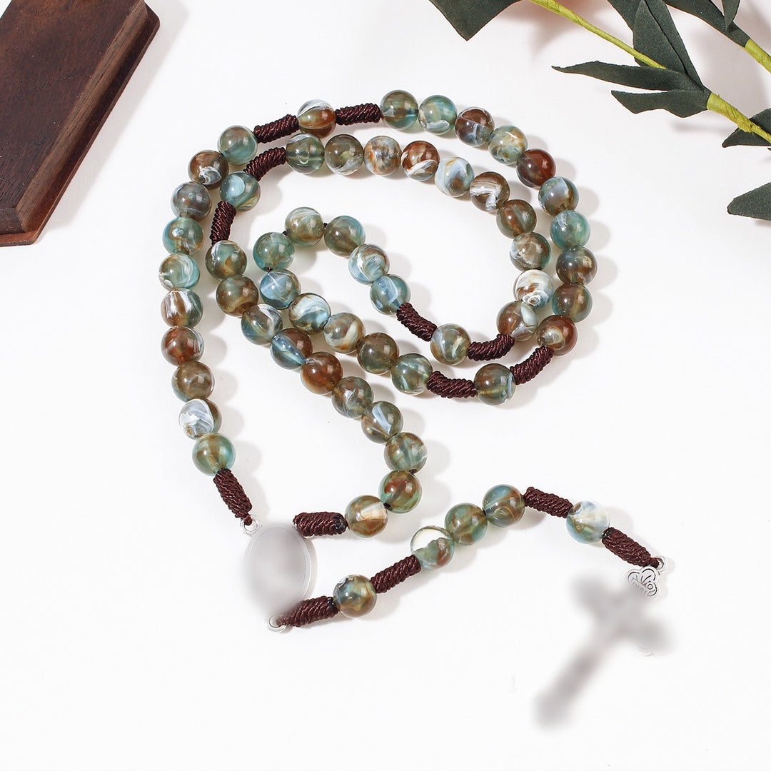 St. Christopher Medal Multicolor Rosary