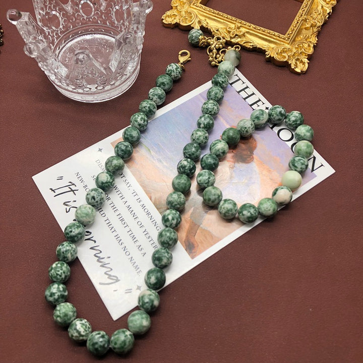 Natural Matte Sandstone Faith Rosary with Bronze Crucifix & Our Lady