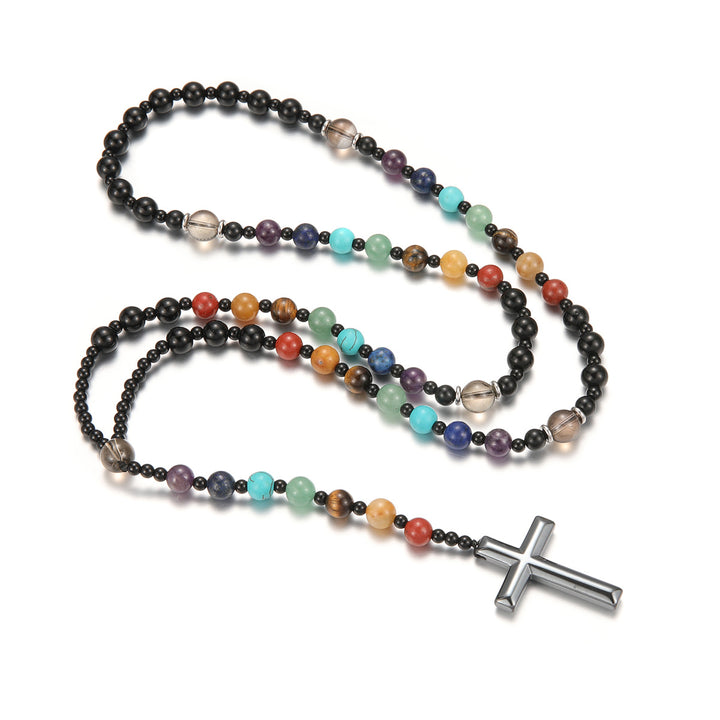 Handmade Rosary with Pink Round Beads & Crucifix, A Floral Tribute to the Sacred Heart