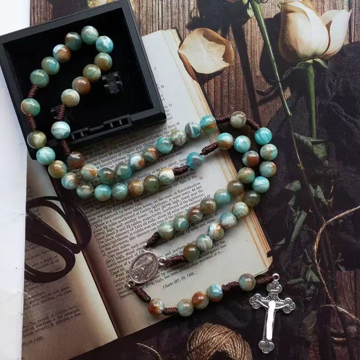 St. Christopher Medal Multicolor Rosary