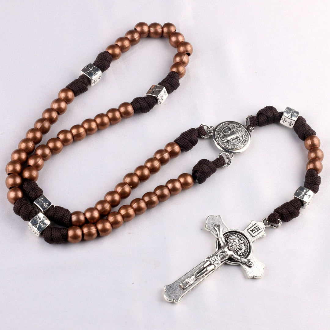 Four-Leaf Clover Crucifix Paracord Rosary