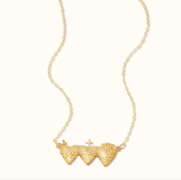 Sacred Hearts of the Holy Family Necklace