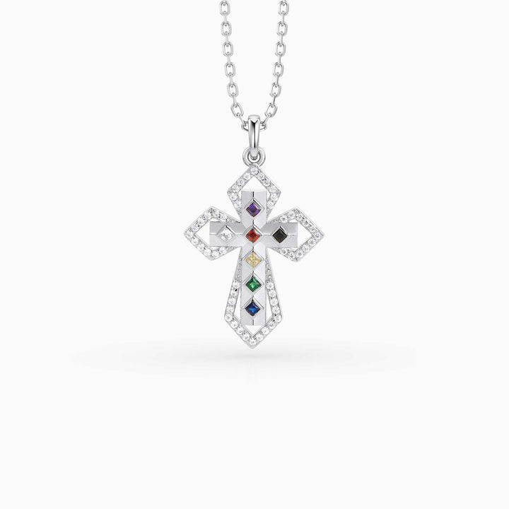 Divine Spectrum Cross Necklace