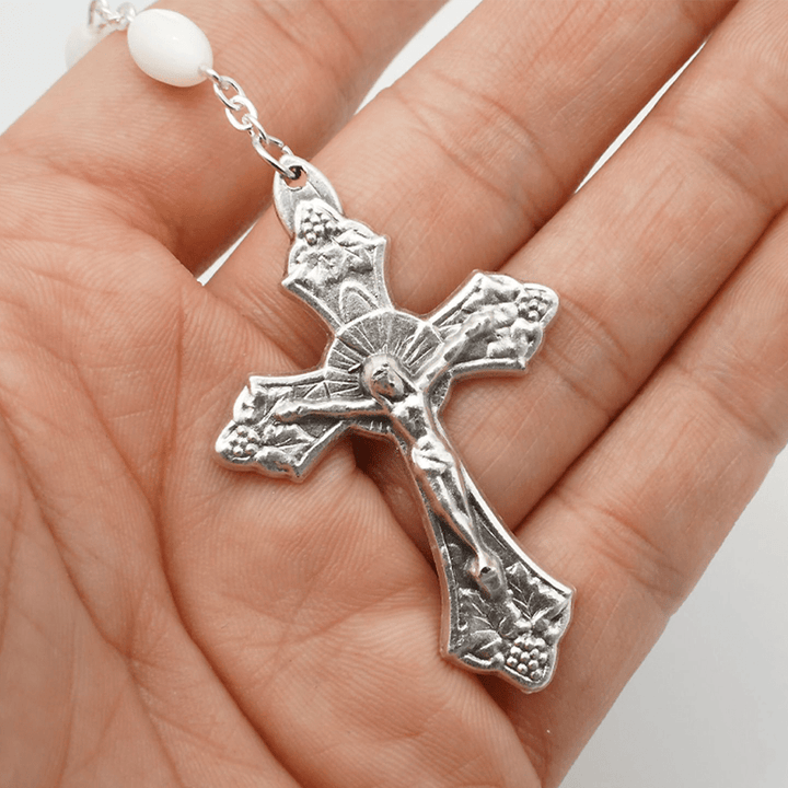 Blessed Virgin Mary Catholic Mother-of-Pearl Rosary