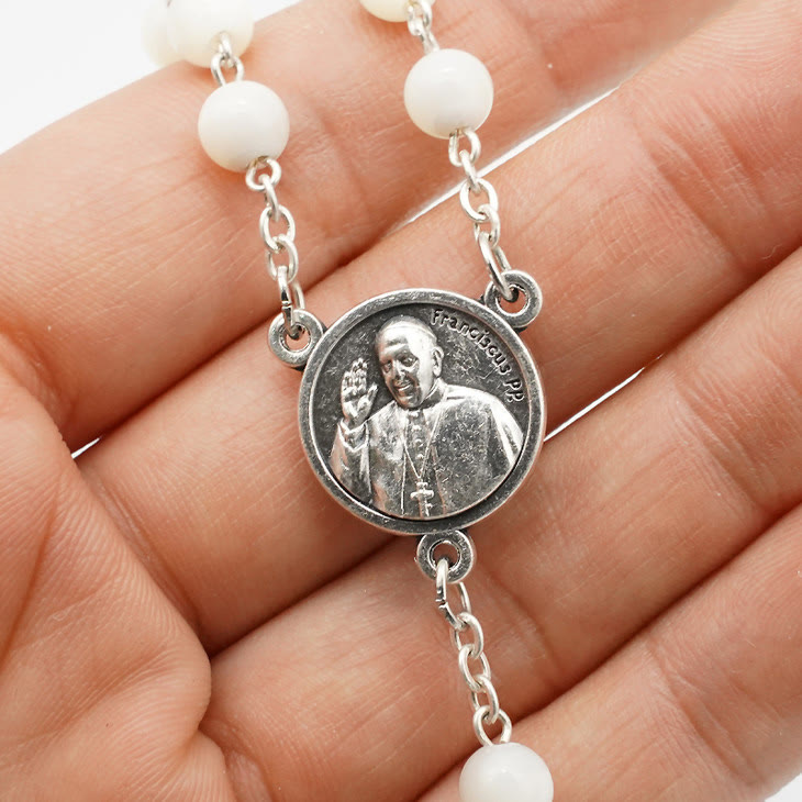The Four Temples of Christ Mother-of-Pearl Rosary