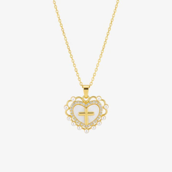 Heart Cross Necklace