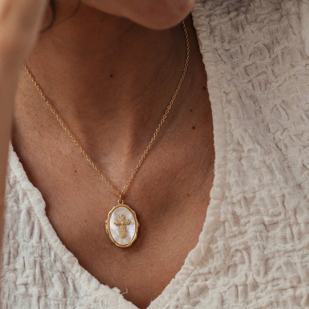 Cross Locket Necklace
